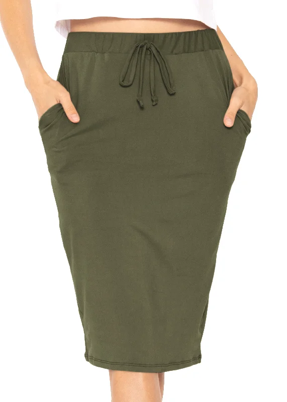 Oh So Soft Jogger Skirt with Pockets lace skirt feminine