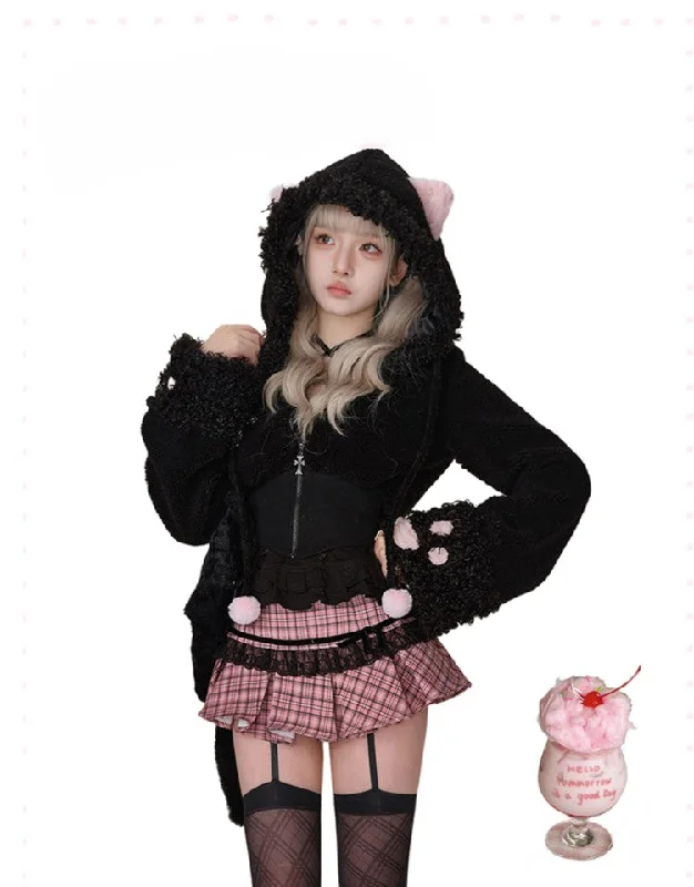 Kitten Short Lambswool Jacket/Petite Pleated Skirt/Black Lace Camisole SER0109 Collared Jacket Crew Neck Jacket Turtle Neck Jacket Kitten Short Lambswool Jacket/Petite Pleated Skirt/Black Lace Camisole SER0109 Collared Jacket Crew Neck Jacket Turtle Neck Jacket
