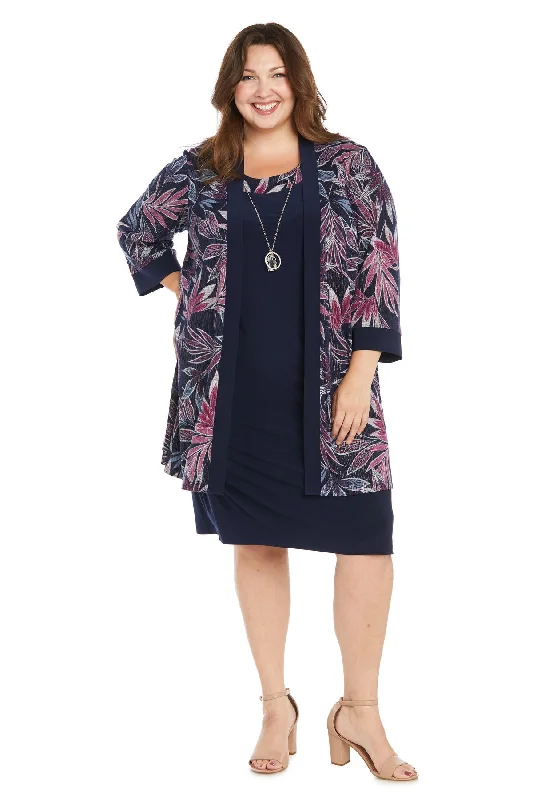 R&M Richards 3206W Short Jacket Mother of the Bride Plus Size Dress Wool Fabric Cashmere Fabric Tweed Fabric