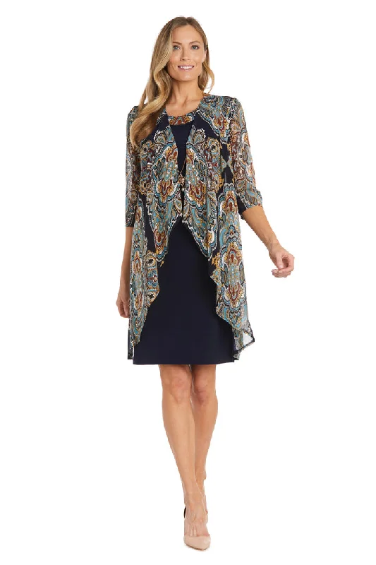 R&M Richards 1567 Short Mother of the Bride Jacket Print Dress Trench Coat Raincoat Waterproof Jacket R&M Richards 1567 Short Mother of the Bride Jacket Print Dress Trench Coat Raincoat Waterproof Jacket