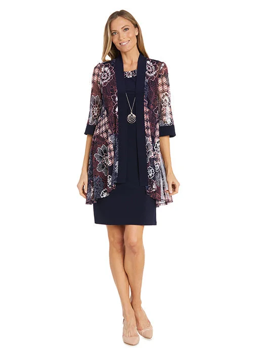 R&M Richards 1302 Short Mother of the Bride Printed Jacket Dress Tailored Jacket Straight Jacket A-Line Jacket R&M Richards 1302 Short Mother of the Bride Printed Jacket Dress Tailored Jacket Straight Jacket A-Line Jacket