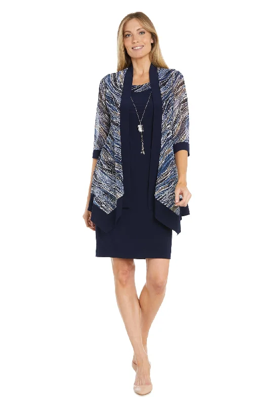 R&M Richards 1982 Short Jacket Mother of the Bride Dress Stand-Up Collar Roll-Neck Collar Turtle Neck
