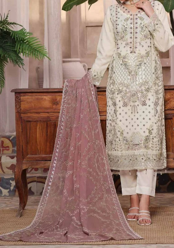Bin Hameed Zalfaa Luxury Embroidered Chiffon Dress