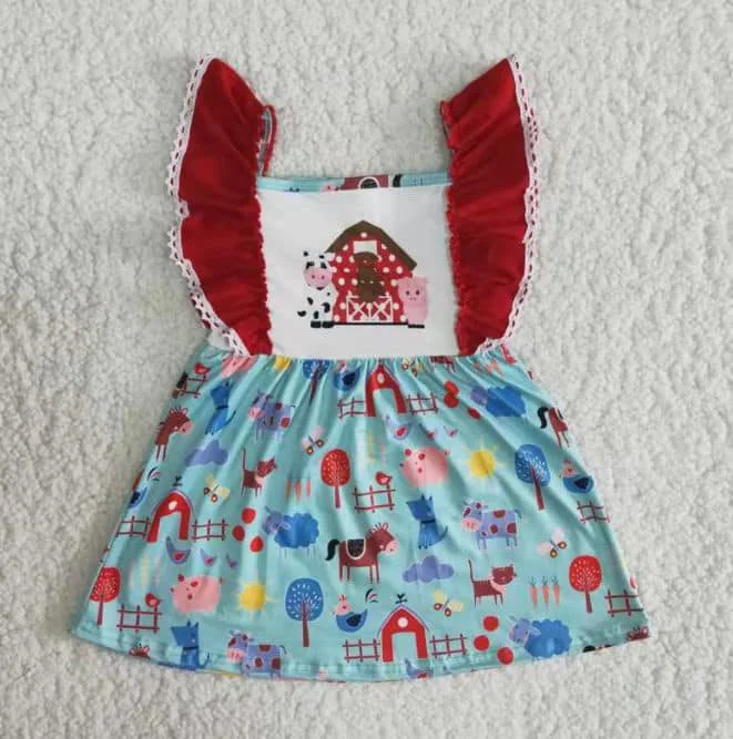 Farm Red Lace Boutique Dress