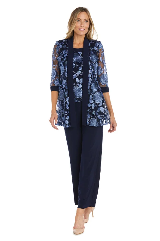 R&M Richards 1752 Mother of the Bride Floral Jacket Pant Suit Cardigan Sweater Pullover R&M Richards 1752 Mother of the Bride Floral Jacket Pant Suit Cardigan Sweater Pullover