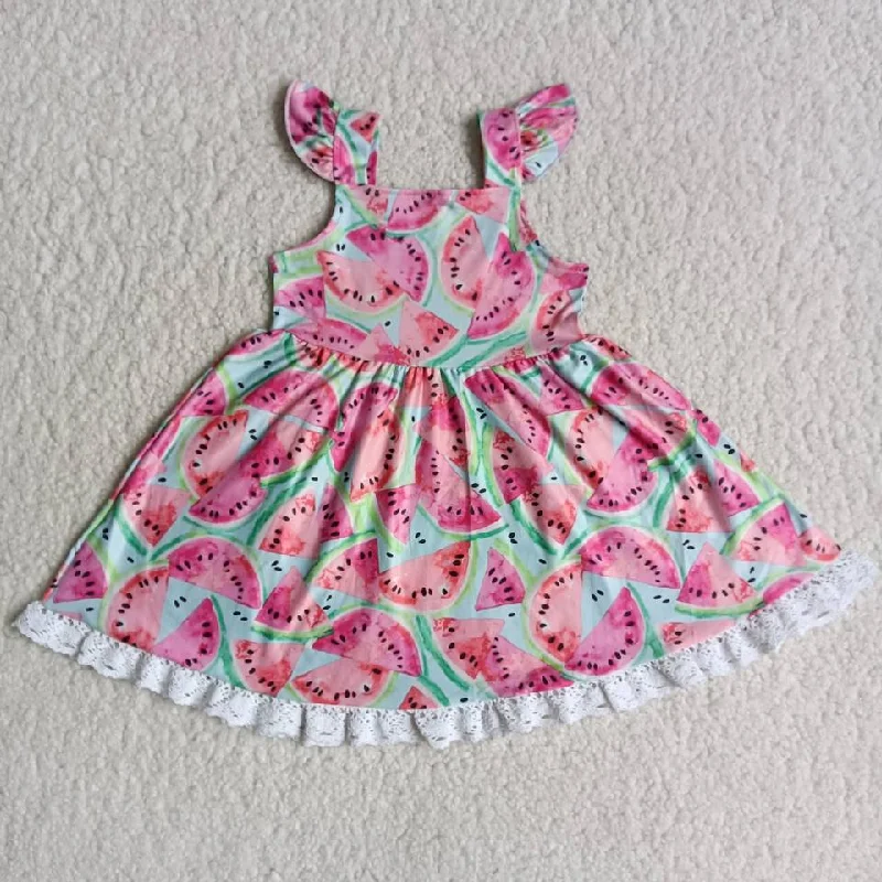 big skirt dress summer watermelon pattern