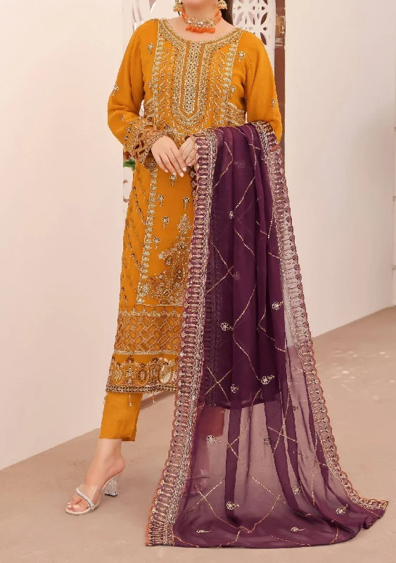 Bin Hameed Rubab Luxury Embroidered Chiffon Dress