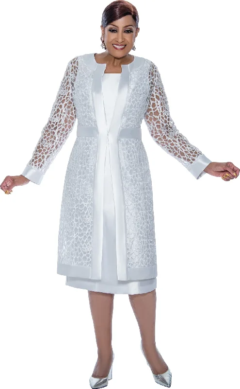 Divine Apparel DCC4892 Mother of the Bride Long Sleeve Jacket Midi Dress Welt Pockets Slit Pockets Flap Pockets