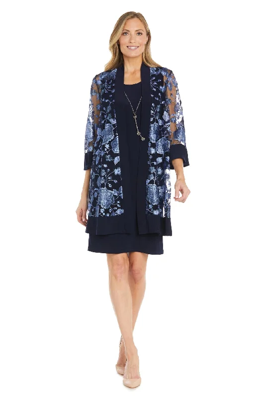 R&M Richards 1852 Short Printed Mother of the Bride Jacket Dress Knit Fabric Woven Fabric Fleece Fabric