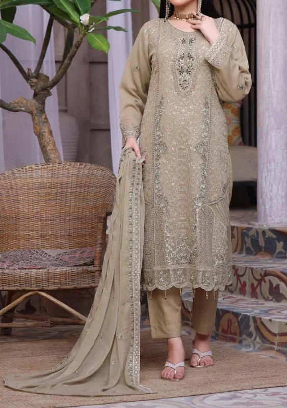 Bin Hameed Zalfaa Luxury Embroidered Chiffon Dress