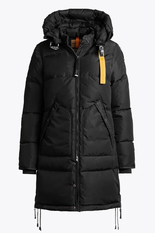 Parajumpers Long Bear Woman's Down Jacket Black PWJCKMA33 FW24 Collared Jacket Crew Neck Jacket Turtle Neck Jacket