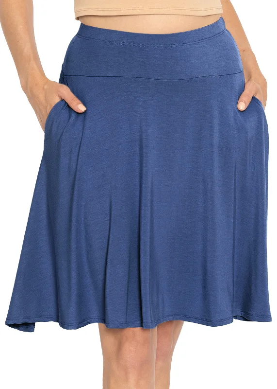 Women's Regular and Plus Size A-Line Skirt with Pockets wool skirt thick