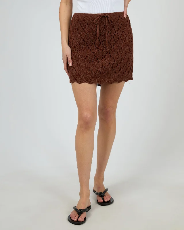 Hunter Mini Skirt Brown low waist skirt