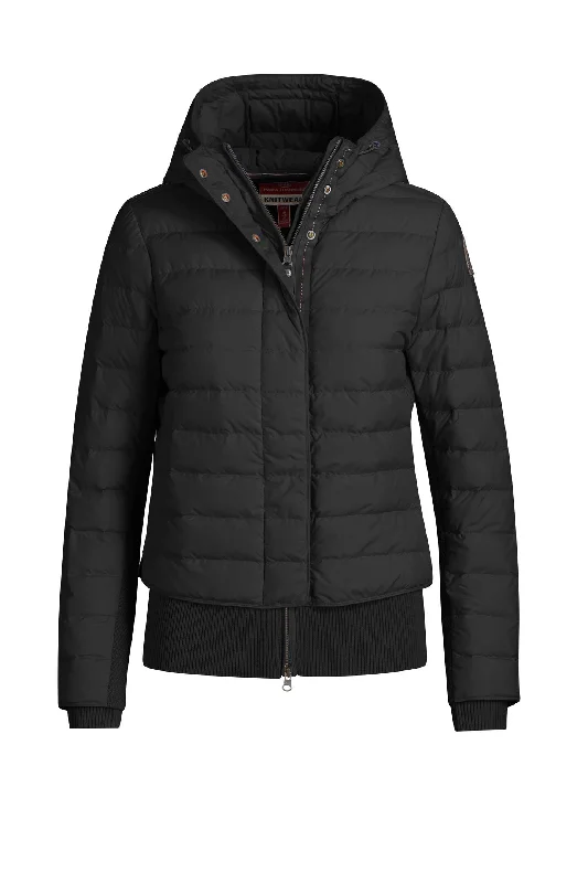 Parajumpers Women's OCEANIS 541 Black Kinit Down Jacket 20WM PWKNIKN36 Knit Jacket Woven Jacket Fleece Jacket