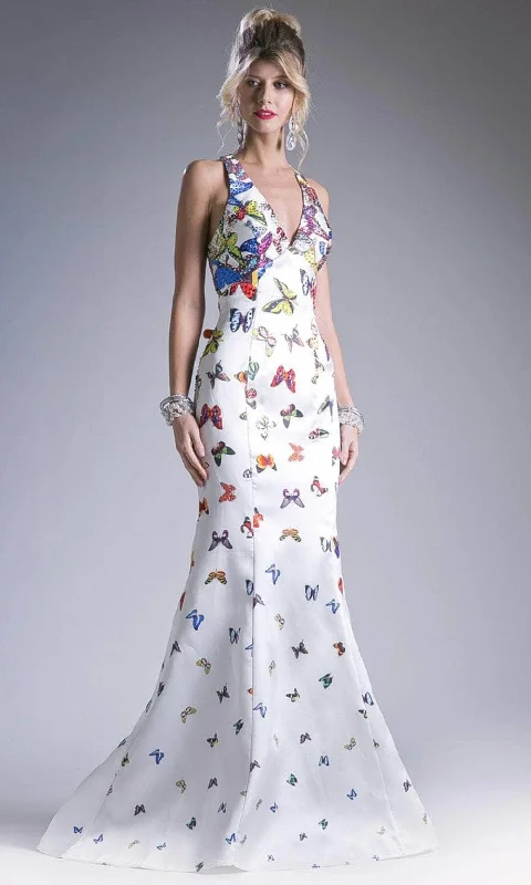 Ladivine C80174ACD - Butterfly Motif Evening Dress