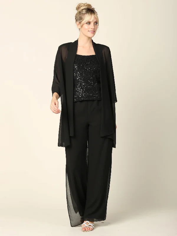 Mother of the Bride Formal Jacket Pant Suit Rayon Fabric Velvet Fabric Corduroy Fabric