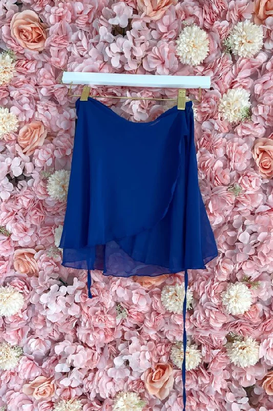Women's 14 Inch Chiffon Wrap Skirt - Royal velvet skirt sumptuous