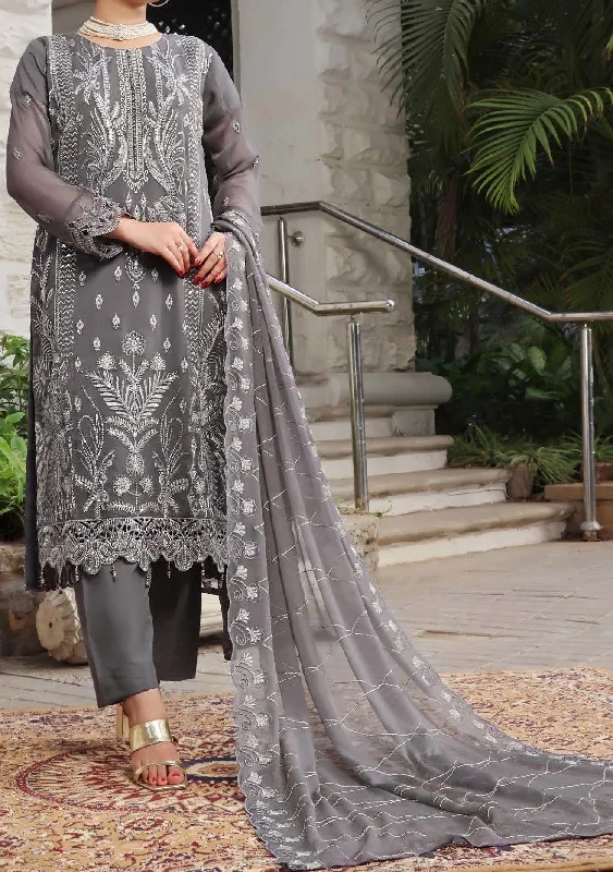 Bin Hameed Himsa Luxury Embroidered Chiffon Dress