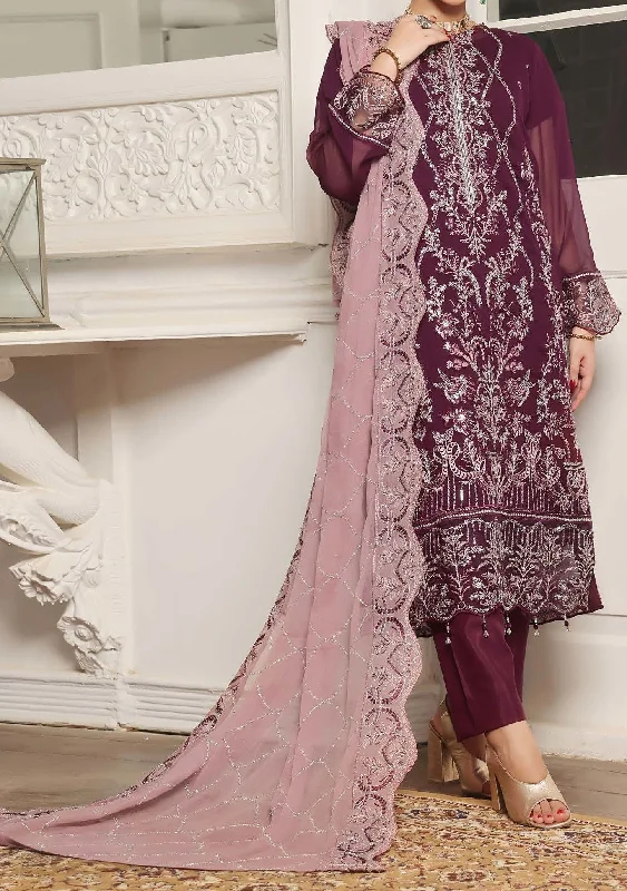 Bin Hameed Himsa Luxury Embroidered Chiffon Dress