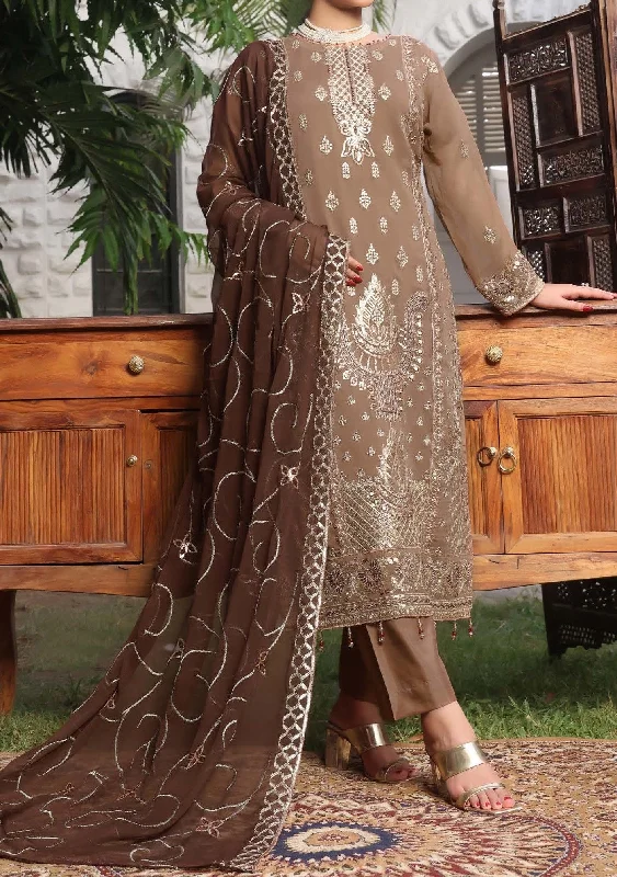 Bin Hameed Himsa Luxury Embroidered Chiffon Dress