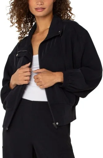 Zip Up Dolman Jacket Zip Front Button Front Snap Front