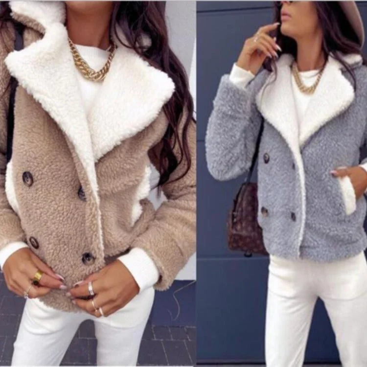 Women's Lamb Velvet Jacket Loose And Thick All-match Quilted Jacket Puffer Jacket Insulated Jacket