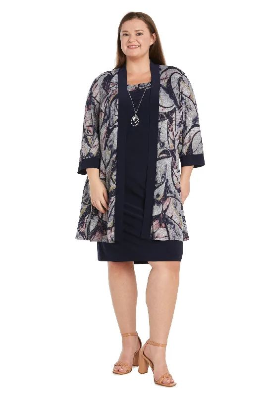R&M Richards 3243W Short Printed Jacket Mother of the Bride Dress Rayon Jacket Velvet Jacket Corduroy Jacket