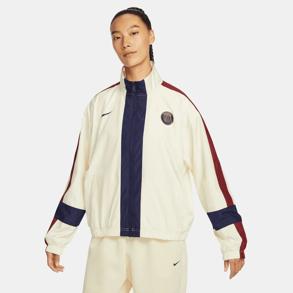 Nike 2023-24 PSG Women's Essential Graphic Jacket Tailored Jacket Straight Jacket A-Line Jacket Nike 2023-24 PSG Women's Essential Graphic Jacket Tailored Jacket Straight Jacket A-Line Jacket