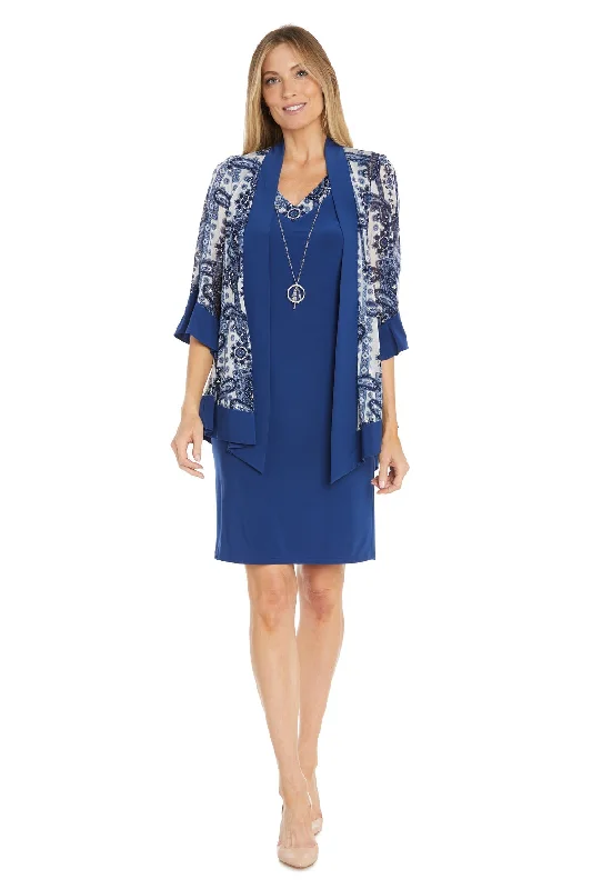 R&M Richards 1714 Short Mother of the Bride Jacket Print Dress Faux Fur Jacket Real Fur Jacket Shearling Jacket