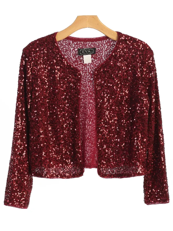 Burgundy 1 Formal Sequins Bolero Evening Jacket Sale Herringbone Jacket Houndstooth Jacket Plaid Jacket