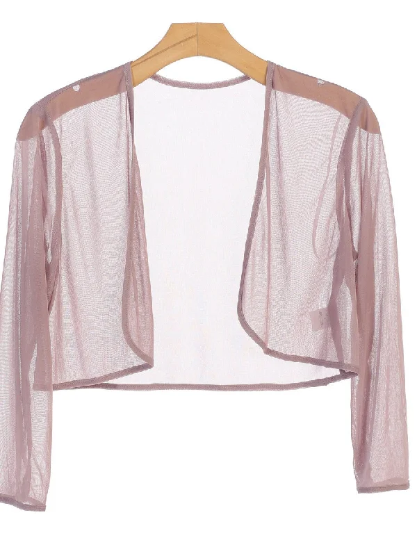 Mauve L Chiffon Formal Bolero Evening Jacket Sale Knit Jacket Woven Jacket Fleece Jacket