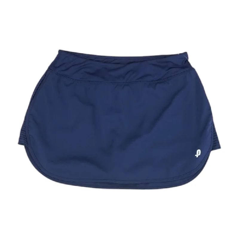 Blue Solid Active Skirt zip skirt side