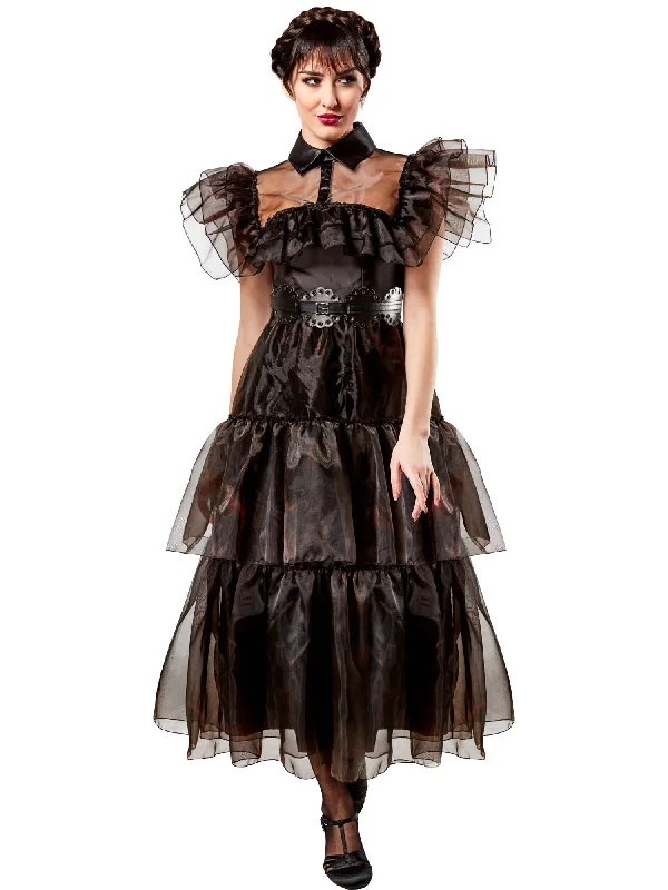 Wednesday Raven Womens Dress Addams Costume
