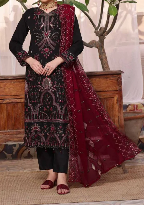 Bin Hameed Zalfaa Luxury Embroidered Chiffon Dress