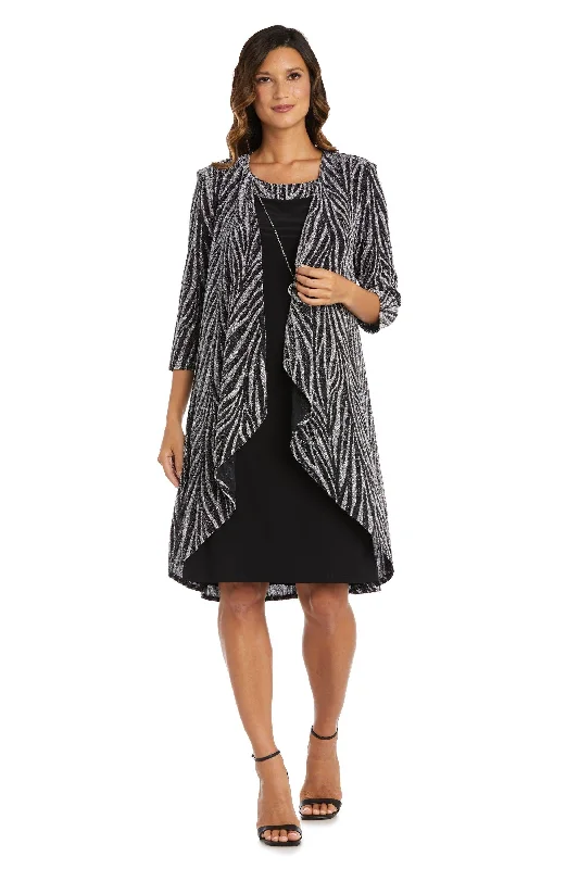 R&M Richards 9457 Two Piece Short Jacket Dress Insulated Jacket Fitted Jacket Loose Jacket