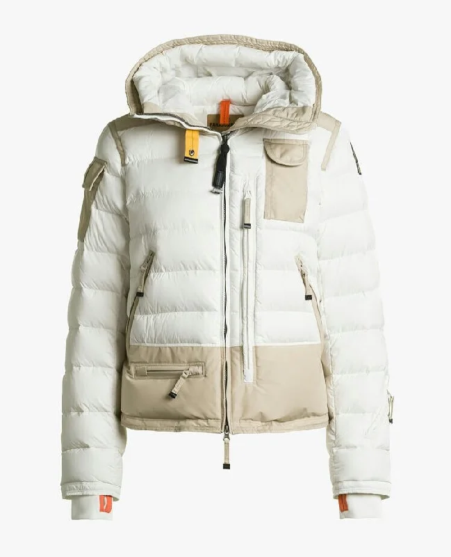 Parajumpers Skimaster Women's Jacket in Off White/Tapioca PW PUF ML31 FW22 Faux Fur Jacket Real Fur Jacket Shearling Jacket
