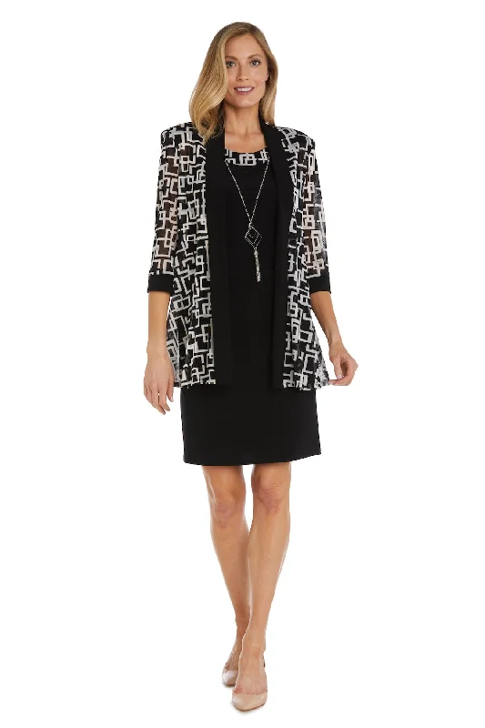 R&M Richards 9693 Short Print Jacket Mother of the Bride Dress Print Jacket Jacquard Jacket Embroidered Jacket