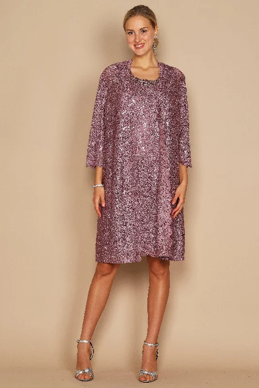 R&M Richards 9101P Short Petite Duster Jacket Dress Satin Jacket Silk Jacket Chiffon Jacket
