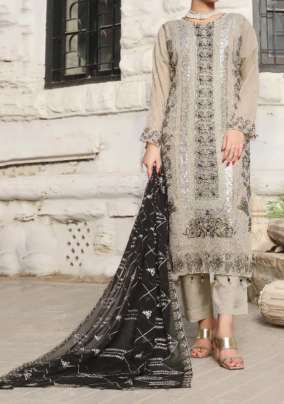 Bin Hameed Himsa Luxury Embroidered Chiffon Dress