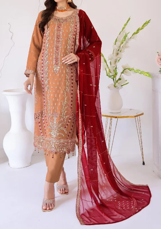 Bin Hameed Zhikar Luxury Embroidered Chiffon Dress