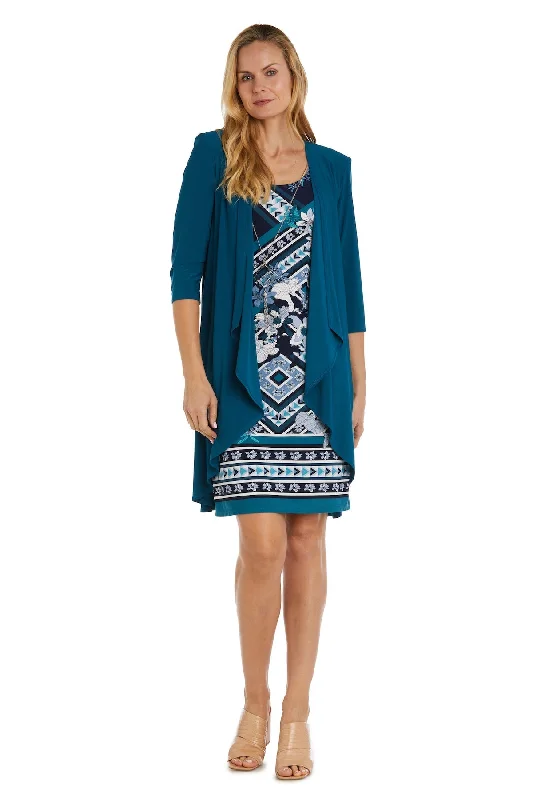 R&M Richards 9627P Short Mother of the Bride Petite Jacket Dress Chenille Jacket Brocade Jacket Lace Jacket