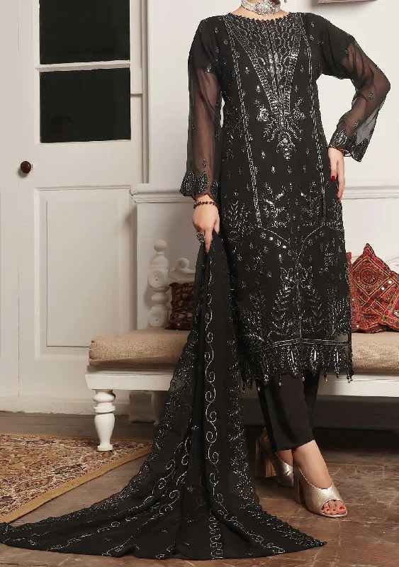 Bin Hameed Himsa Luxury Embroidered Chiffon Dress