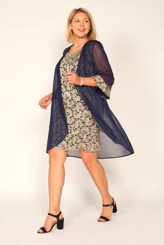 R&M Richards 7312P Short Petite Chiffon Jacket Dress Hoodie Zip-Up Jacket Button-Up Jacket R&M Richards 7312P Short Petite Chiffon Jacket Dress Hoodie Zip-Up Jacket Button-Up Jacket