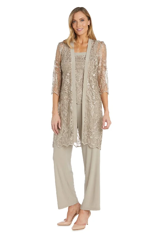 Champagne 22W  R&M Richards 9862 Two Piece Formal Jacket Pant Suit Sale Insulated Jacket Fitted Jacket Loose Jacket