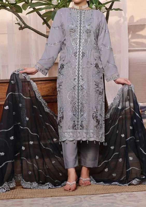 Bin Hameed Zalfaa Luxury Embroidered Chiffon Dress