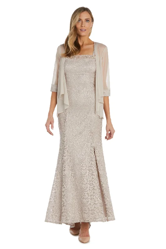 R&M Richards 1241 Long Formal Mother of the Bride Jacket Dress Insulated Jacket Fitted Jacket Loose Jacket
