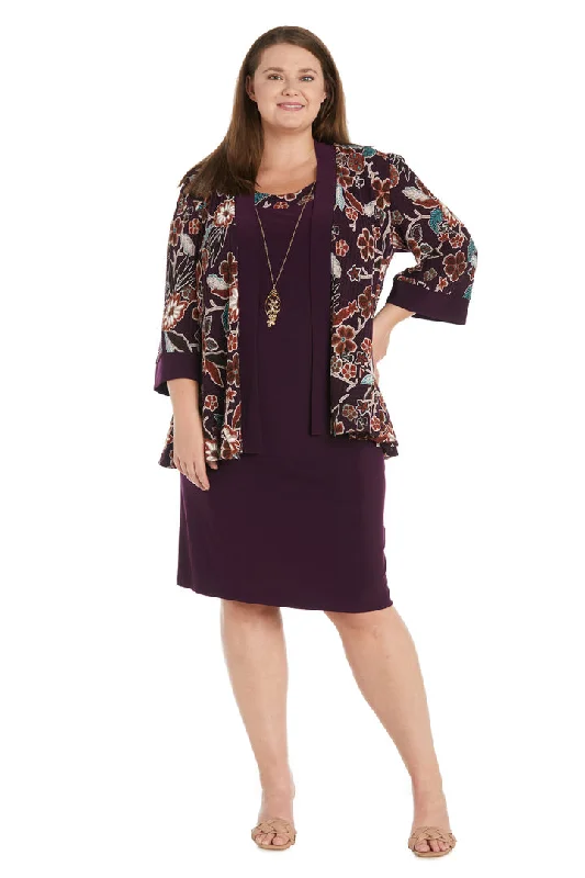 R&M Richards 1389W Short Plus Size Printed Jacket Dress Embroidered Jacket Appliqued Jacket Beaded Jacket R&M Richards 1389W Short Plus Size Printed Jacket Dress Embroidered Jacket Appliqued Jacket Beaded Jacket