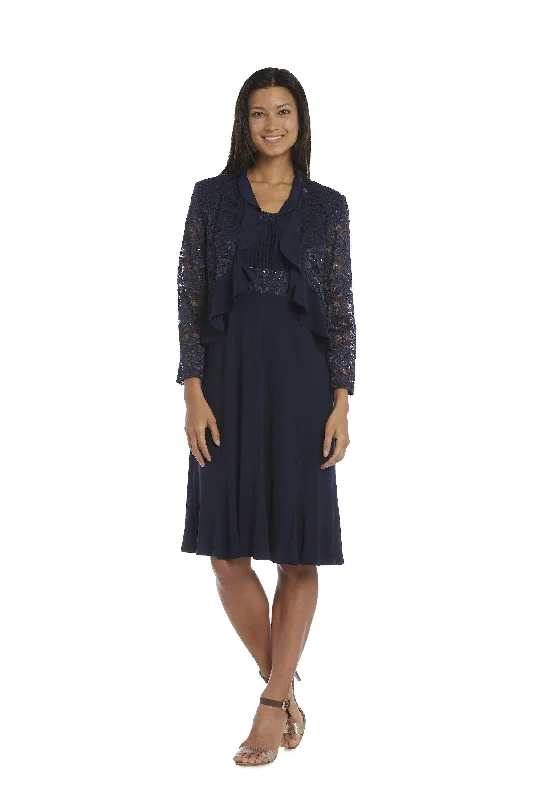 R&M Richards 5393P Petite Lace Jacket Short Dress Insulated Jacket Fitted Jacket Loose Jacket