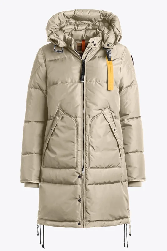 Parajumpers Women's Long Bear Woman's Jacket in Beige Tapioca PWJCKMA33 Hooded Jacket Caped Jacket Shawl Collar Jacket
