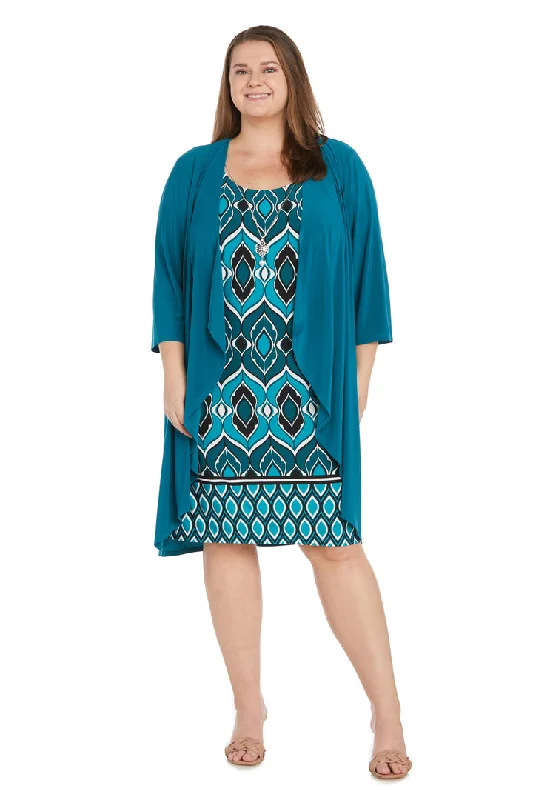 R&M Richards 1237W Short Plus Size Jacket Printed Dress Zip Front Button Front Snap Front R&M Richards 1237W Short Plus Size Jacket Printed Dress Zip Front Button Front Snap Front